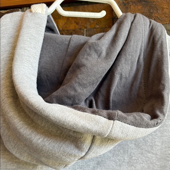 Gray Dricoper Denim Hoodie with Black Logo Accents - Picture 6 of 8
